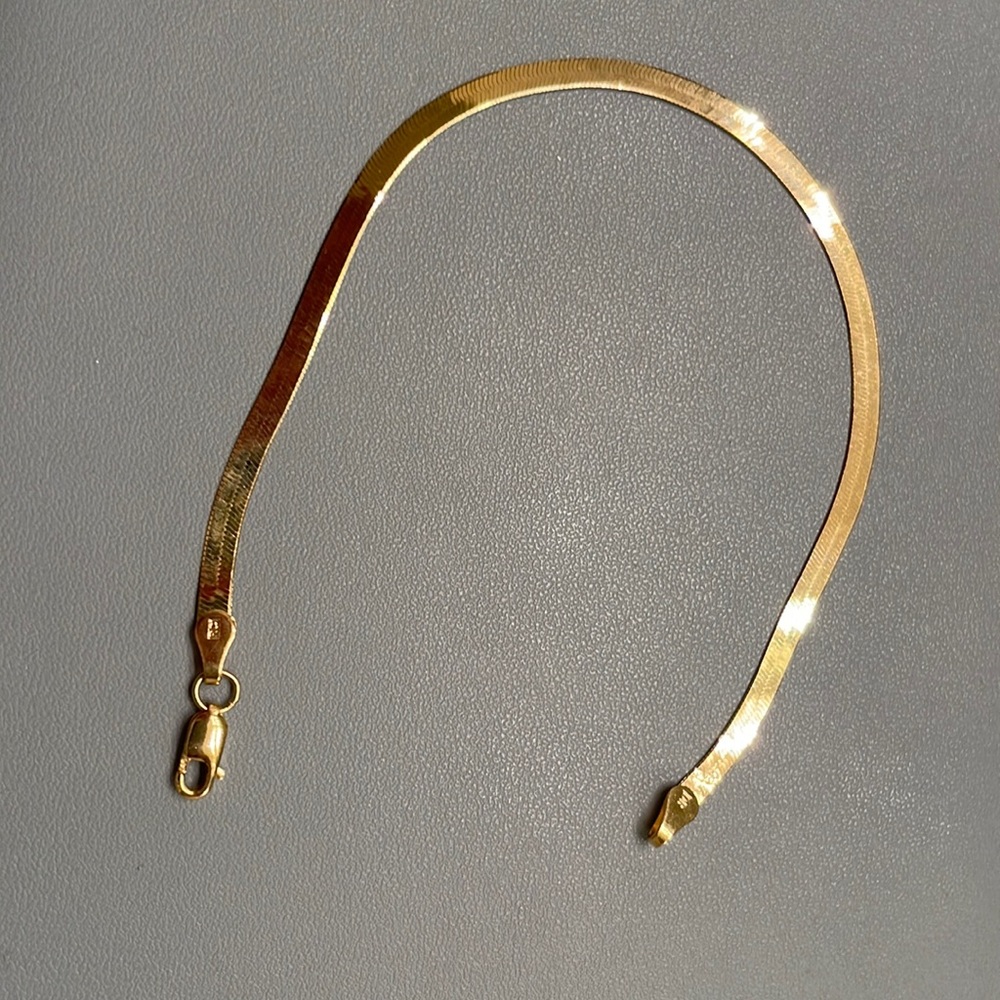 14k Solid Gold Herringbone Bracelet❤️